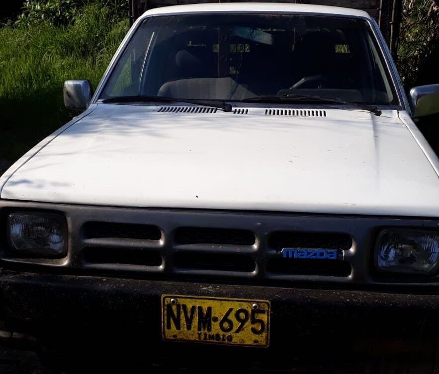 Esta es la camioneta en la que se movilizaba la víctima.