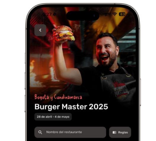 Aplicación de Tulio Zuloaga para votar en el Burger Master.
