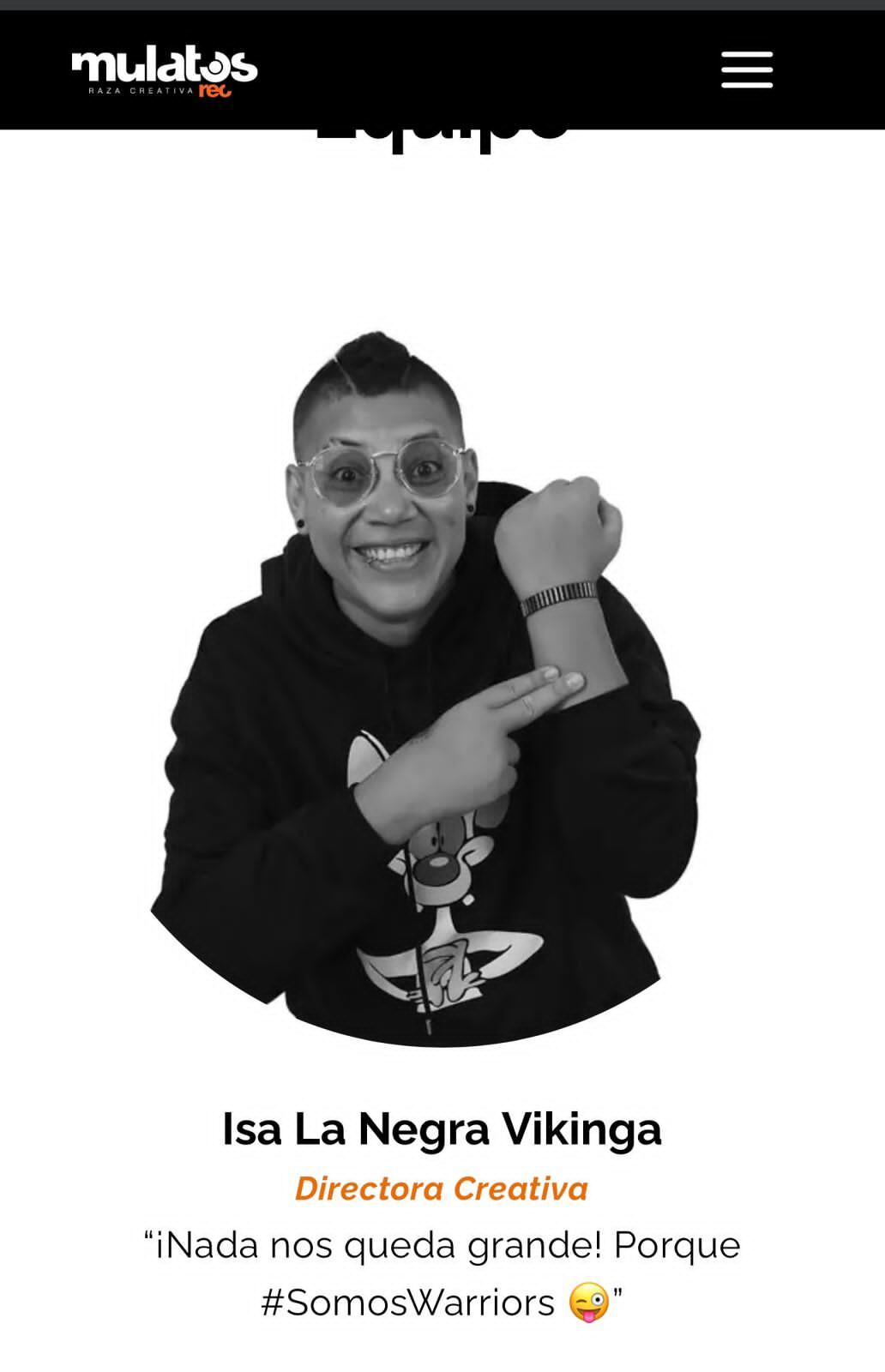 Isa La Negra Vikinga, directora creativa de Mulatos.