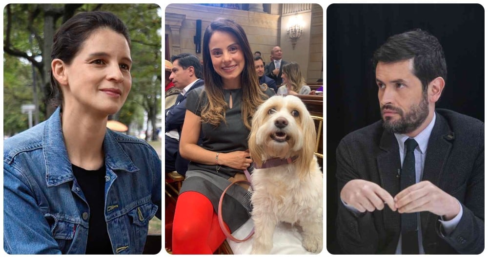 Las senadoras Andrea Padilla, Esmeralda Hernández; el representante Juan Carlos Losada. Líderes de la bancada animalista.