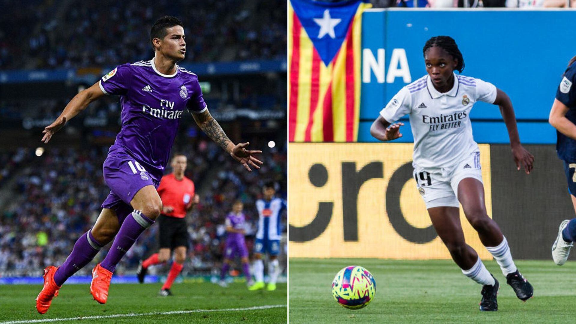 James Rodríguez y Linda Caicedo.