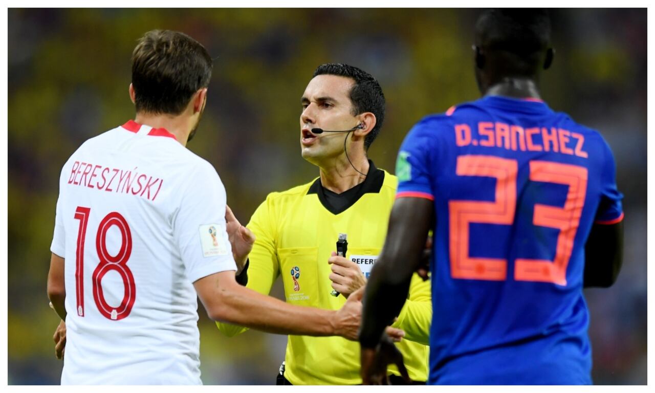 César Ramos, árbitro Colombia vs. Uruguay