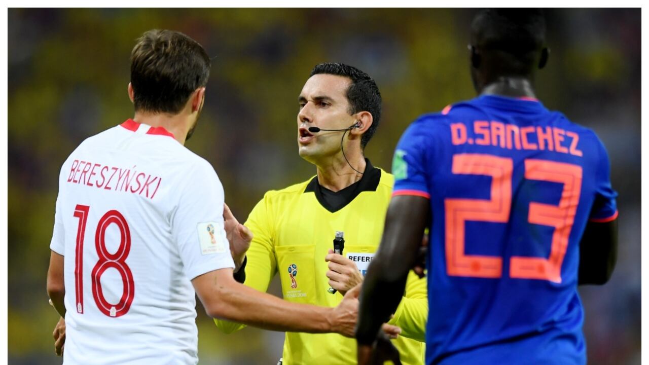 César Ramos, árbitro Colombia vs. Uruguay