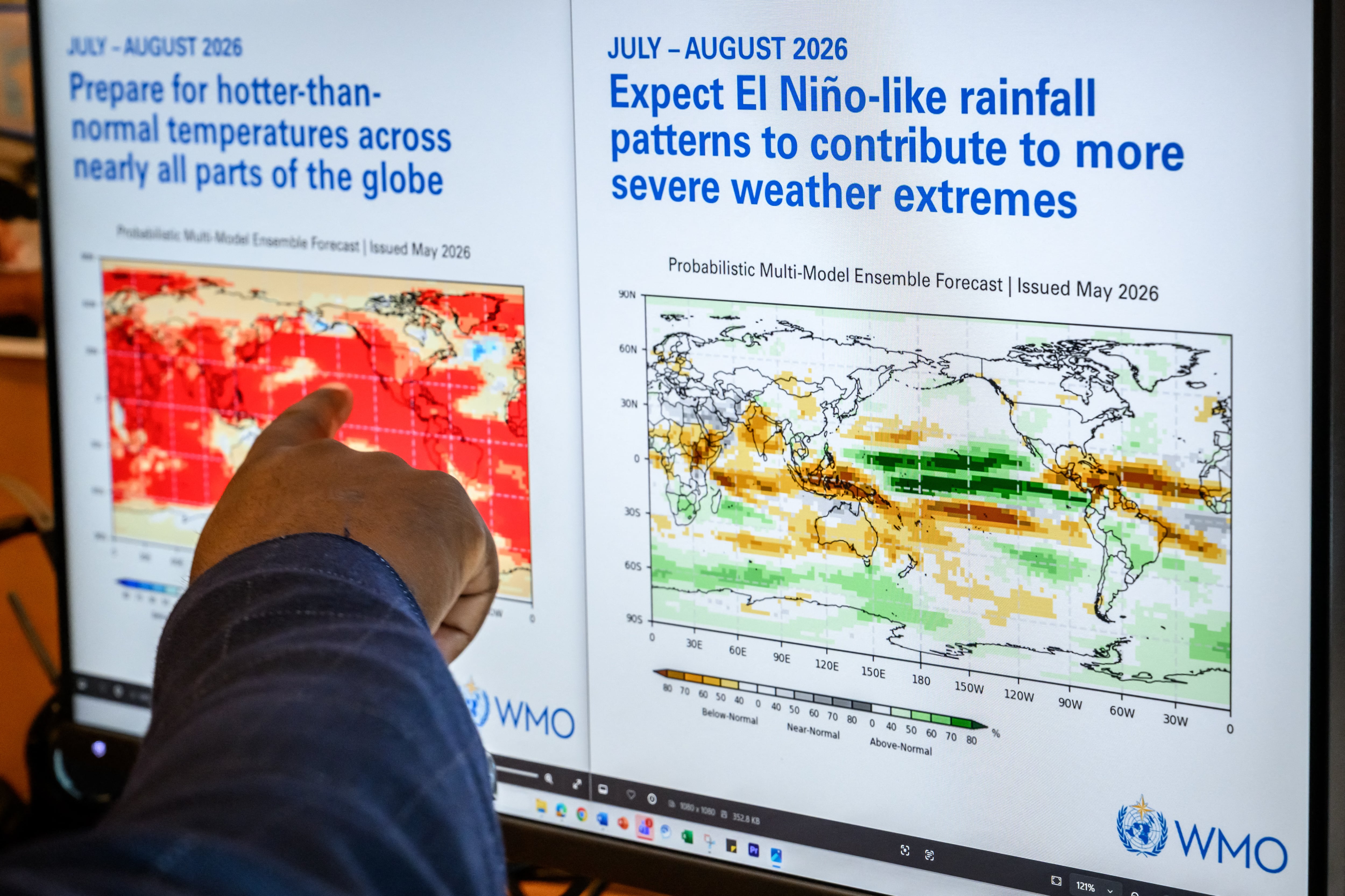 Moufouma Okia señaló que El Niño tiene un efecto de calentamiento temporal y que, aunque se origina en los trópicos, afecta a gran parte del planeta.