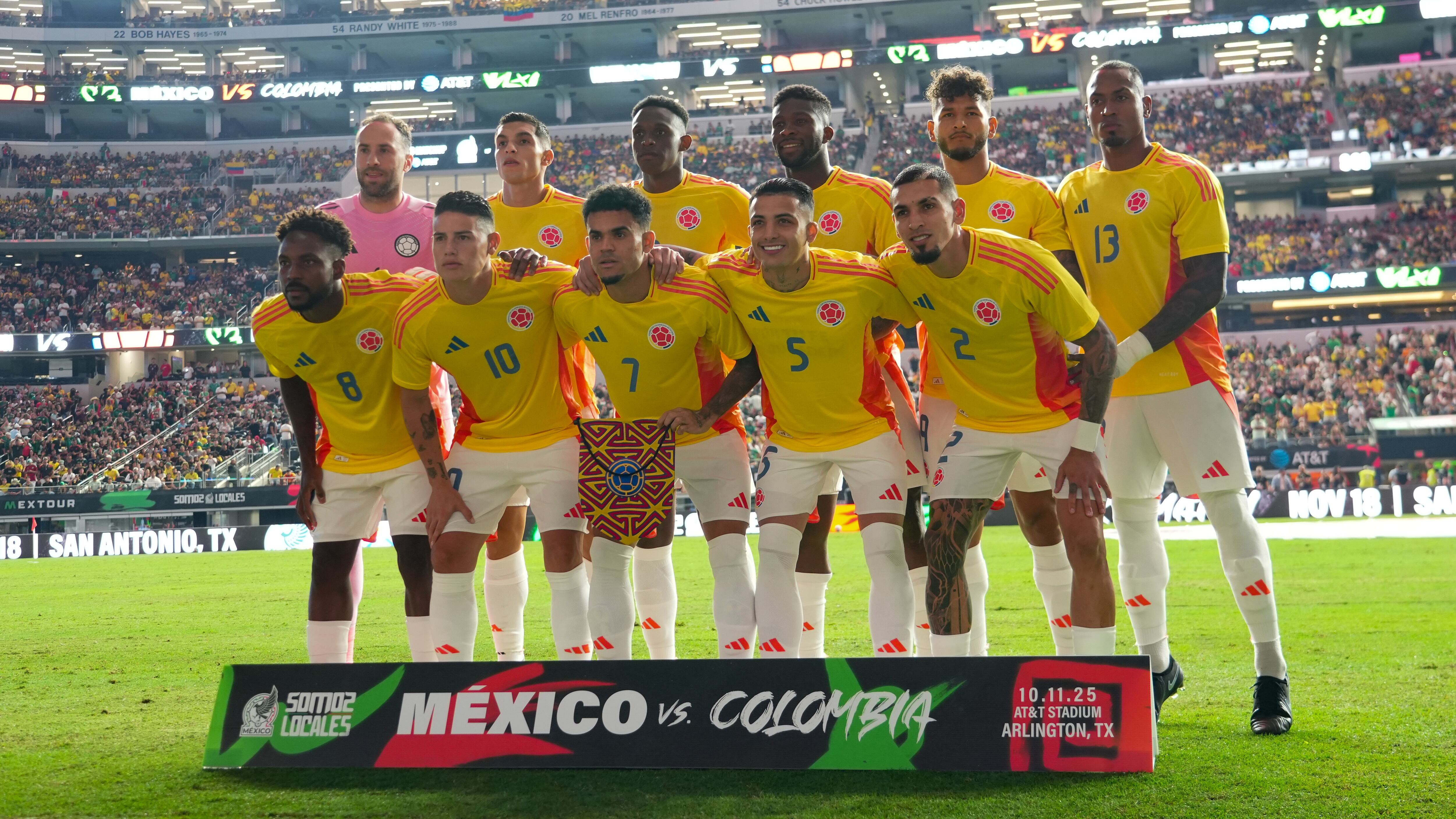 Imagen del partido amistoso entre Colombia y México, en los Estados Unidos.