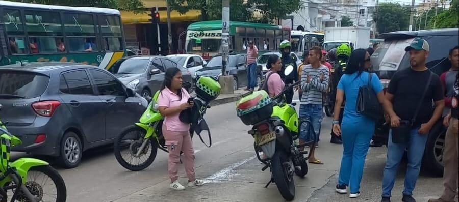 Sitio donde se registró la balacera en el norte de Barranquilla.