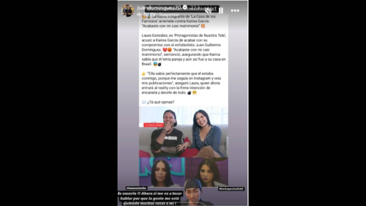 Juan Domínguez reaccionó a polémica con Karina García y Laura González.