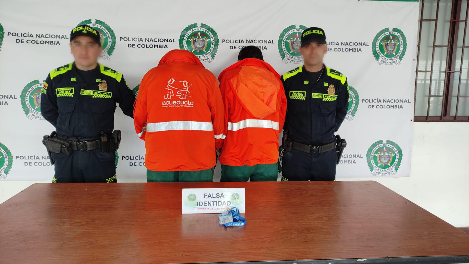 La Policía logró la captura de falsos funcionarios del Acueducto de Bogotá