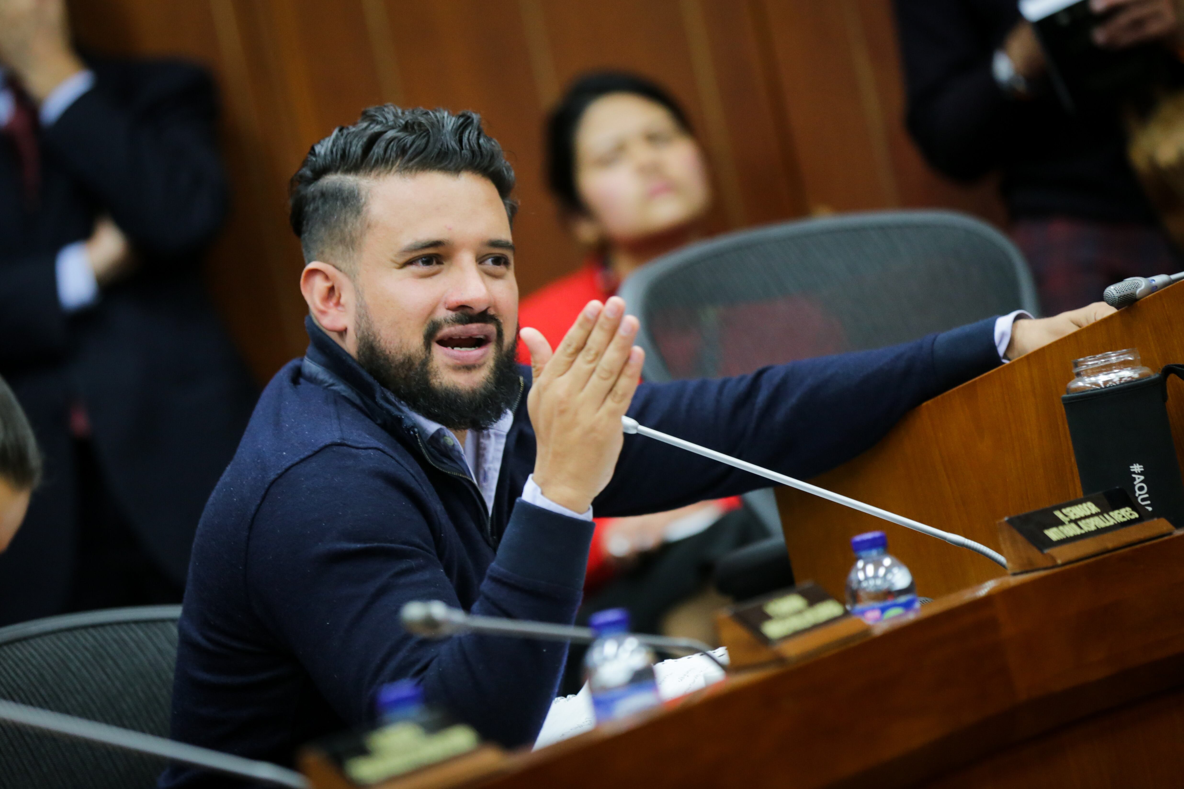 BOGOTÁ. Septiembre 20 de 2022. Debate convocado por la comisión quinta del senado para discutir la reforma Agraria. En la Foto: Inti Asprilla, Senador de la República. (Colprensa-Mariano Vimos)