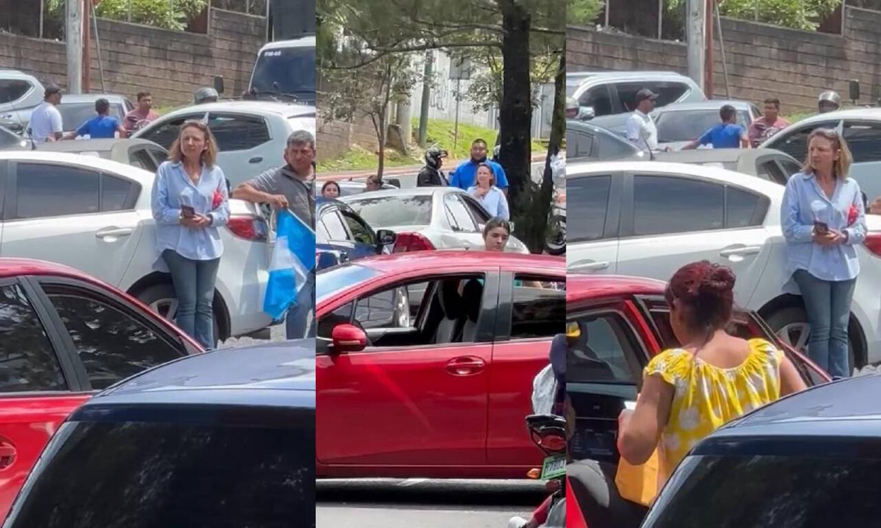 La diputada fue vista en las calles de Guatemala presuntamente impulsando los bloqueos