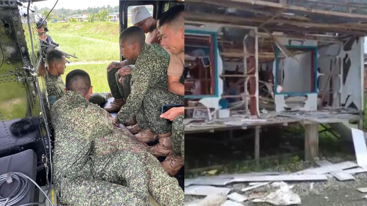 Atentado terrorista con explosivos en Timbiquí, Cauca.