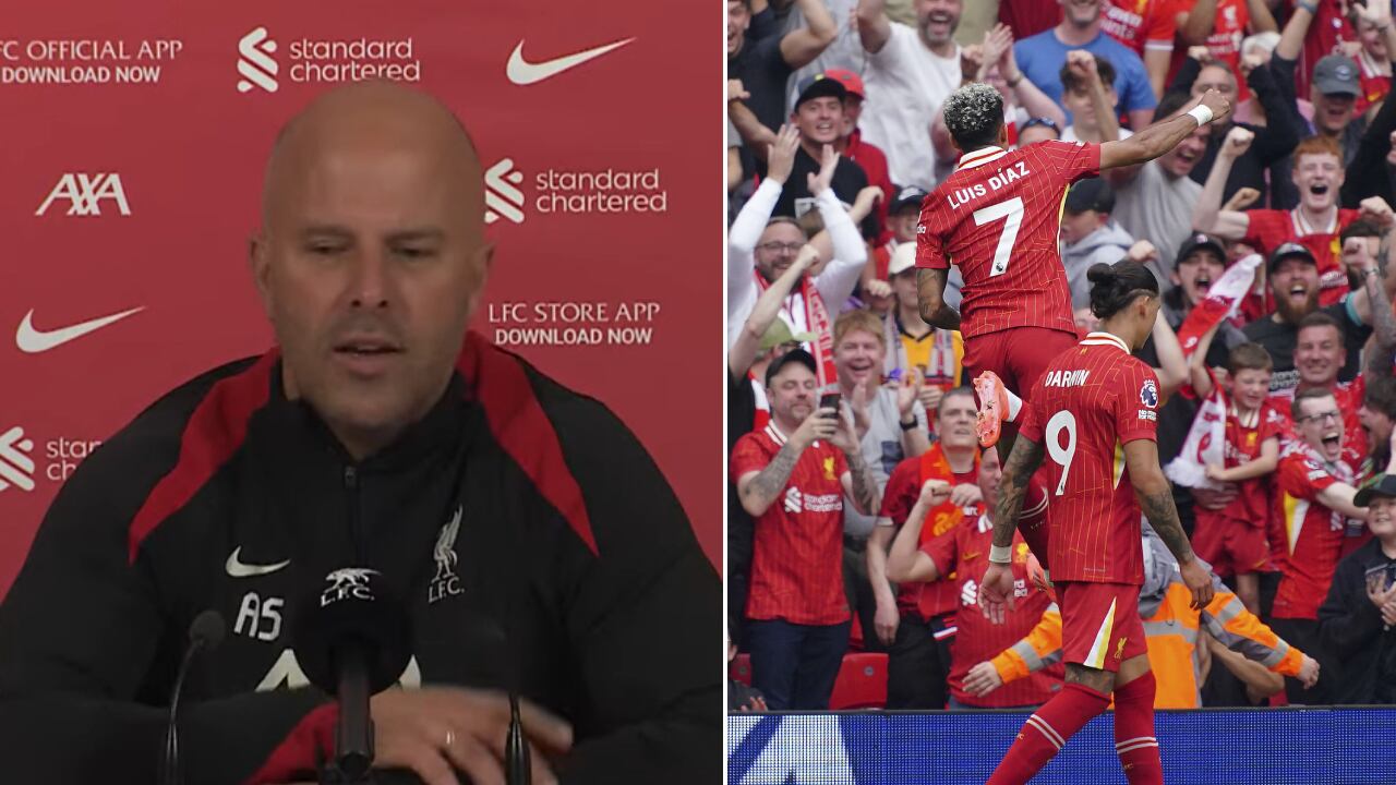 Arne Slot, contento con el nivel de Luis Díaz