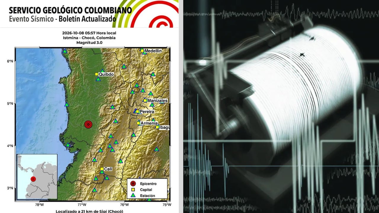 Registro del sismo presentado en la madrugada en Chocó.