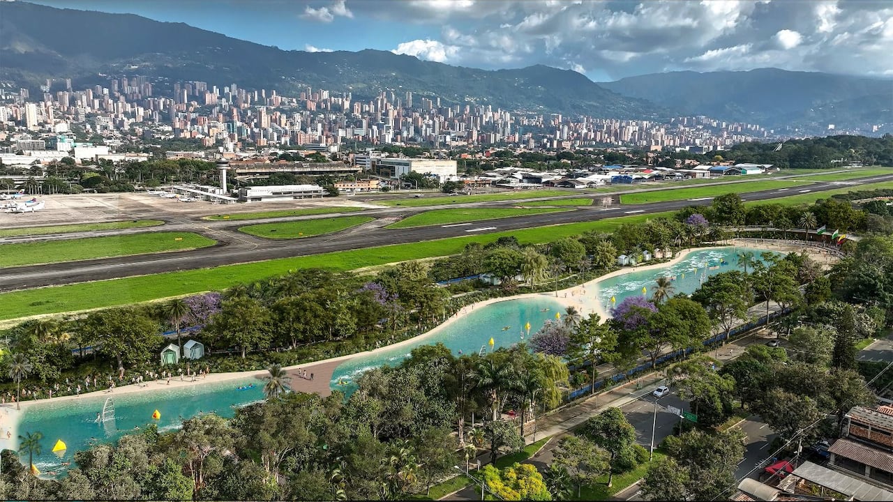 Modelo del Aeroparque presentando por la Alcaldía de Medellín y el INDER