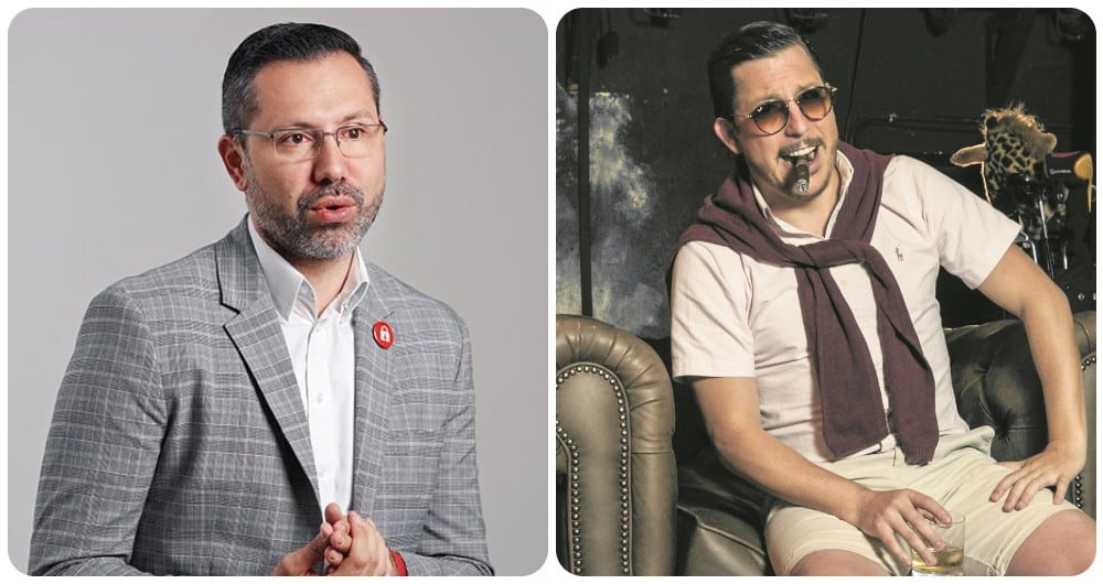 El alcalde de Bucaramanga, Jaime Andrés Beltrán, y Alejandro Riaño.