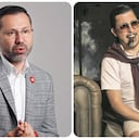 El alcalde de Bucaramanga, Jaime Andrés Beltrán, y Alejandro Riaño.