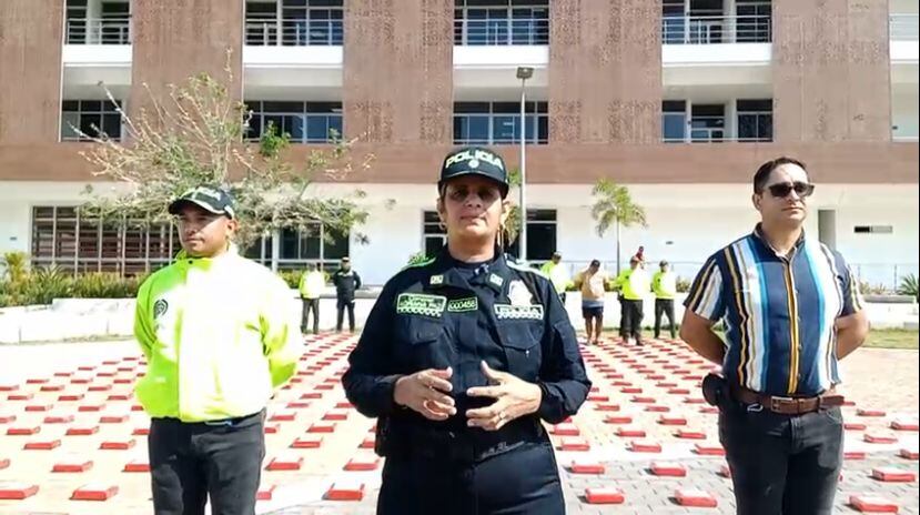 Coronel Adriana Gisela Paz Fernández, comandante de la Policía Metropolitana de Santa Marta.