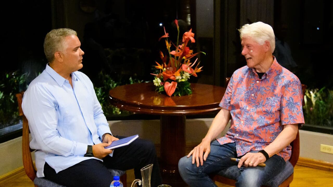 El presidente Iván Duque y Bill Clinton