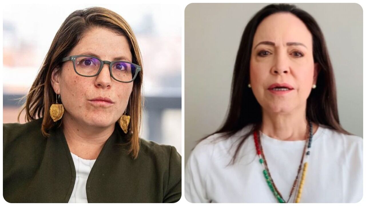 Juanita Goebertus y María Corina Machado.