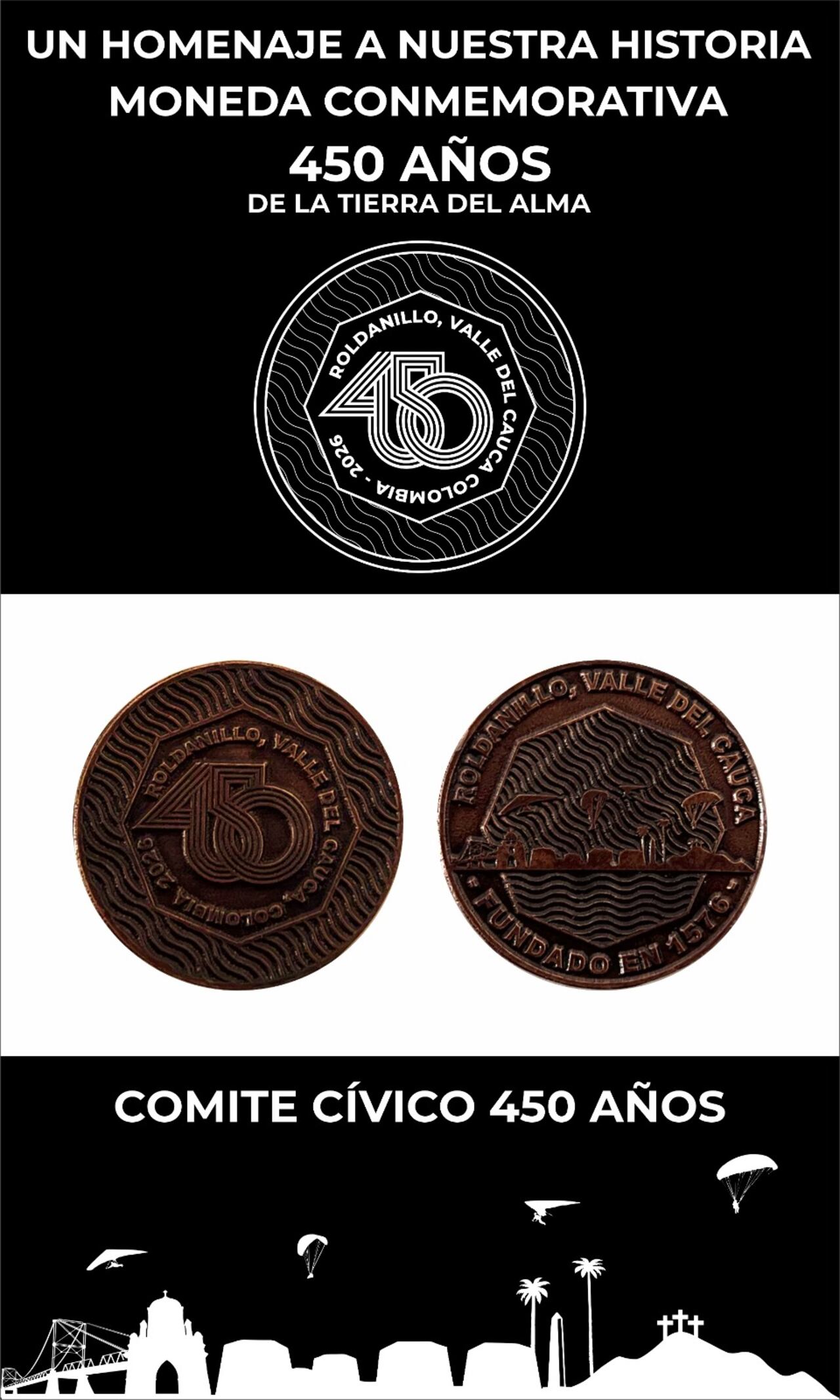 Moneda conmemorativa: así se prepara Roldanillo para sus 450 años