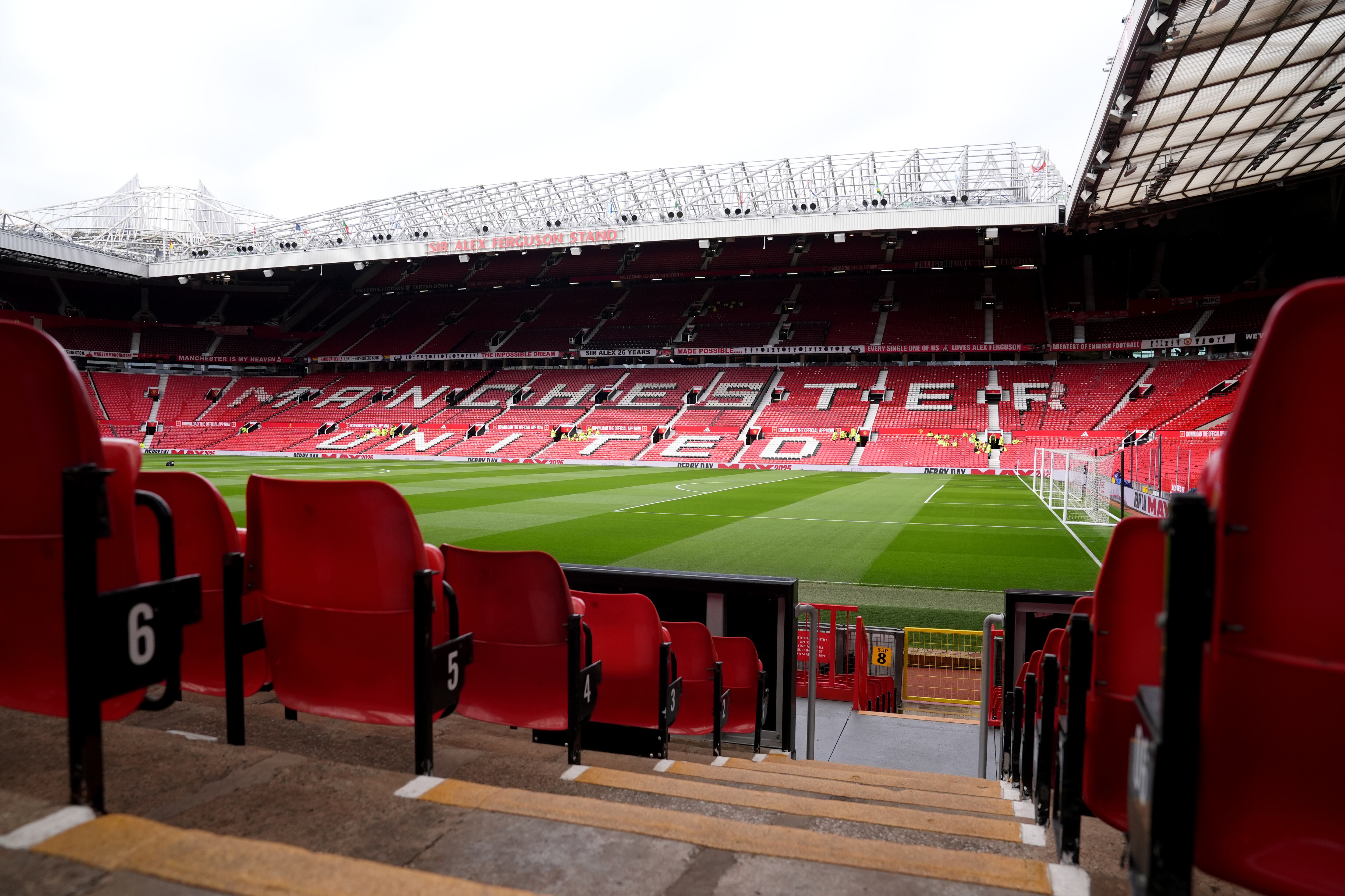 General view of the stadium before the Emirates FA Cup fifth round match at Old Trafford, Manchester. Picture date: Sunday March 2, 2025. (Photo by Martin Rickett/PA Images via Getty Images)