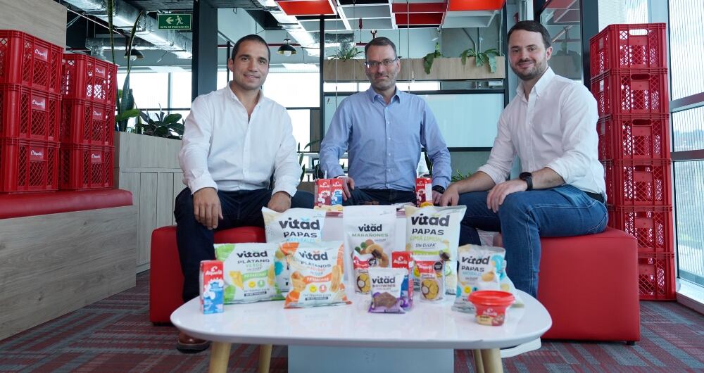 Andrés Pulido, cofundador de Vitad; Rafael Álvarez, CEO de Alquería y Andrés Díaz del Castillo, cofundador de Vitad