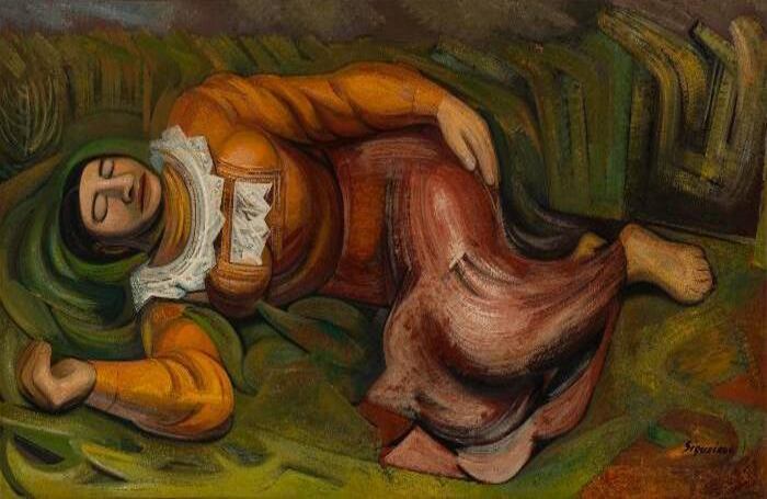 Artista: David Alfaro Siqueiros Obra: Mujer Dormida (La Primavera), 1947. Colección Femsa.