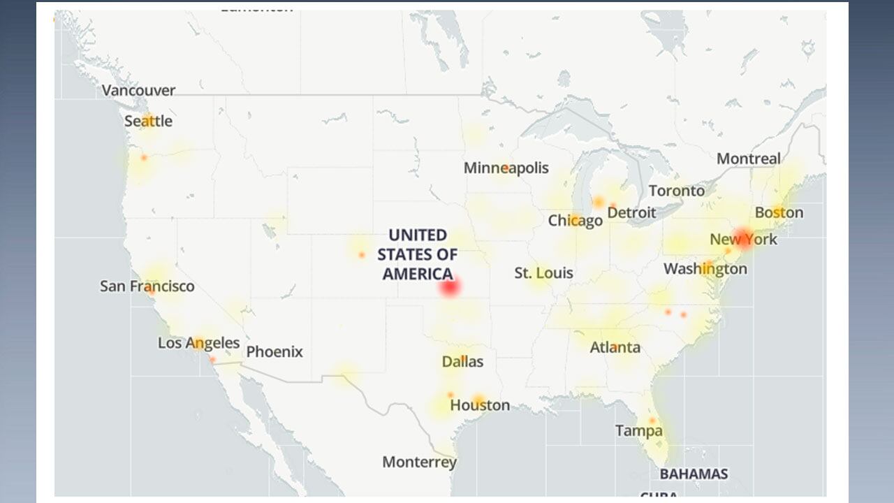 Varios usuarios de Twitter en EE. UU. han experimentado problemas con la red social.