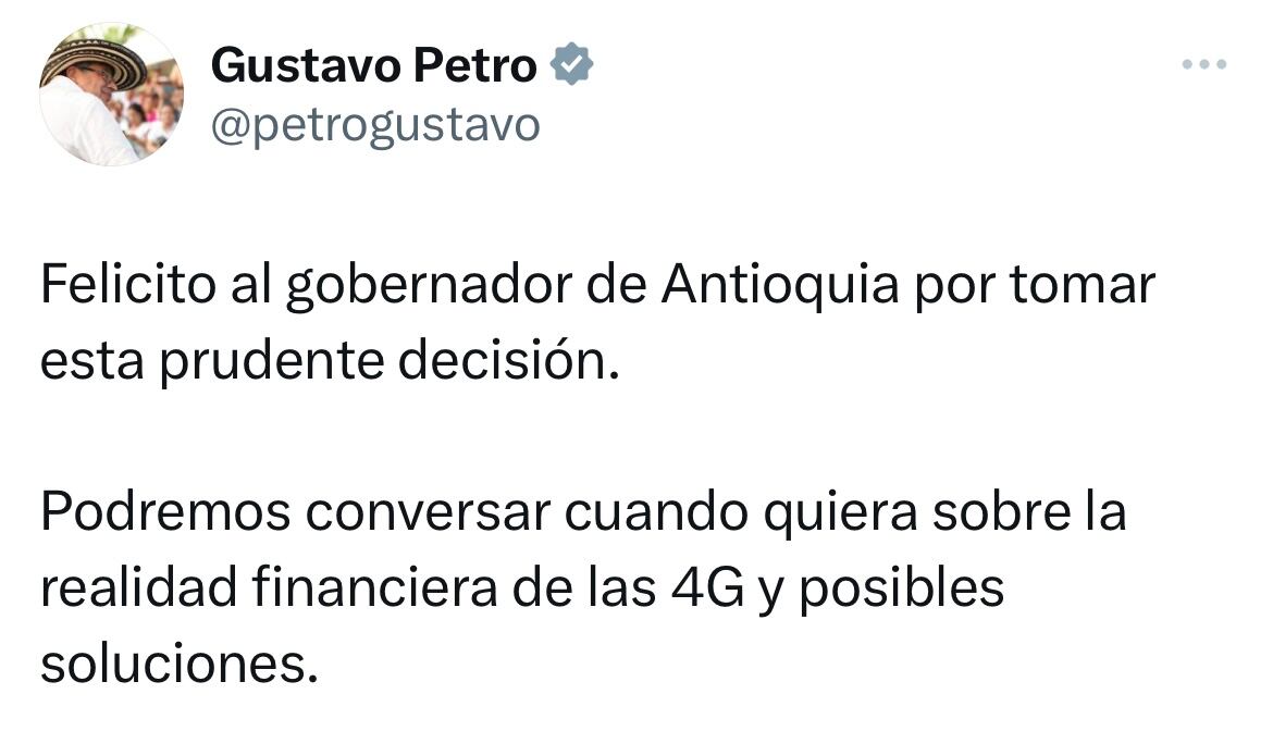 Mensaje presidente Gustavo Petro