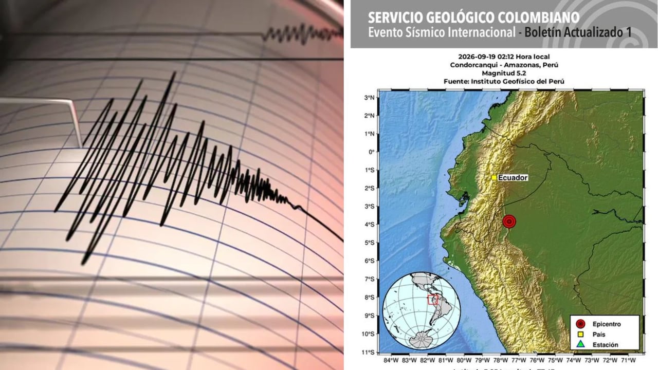 El sismo de magnitud 5,2 tuvo como referencia la zona de Condorcanqui, en Amazonas, Perú.