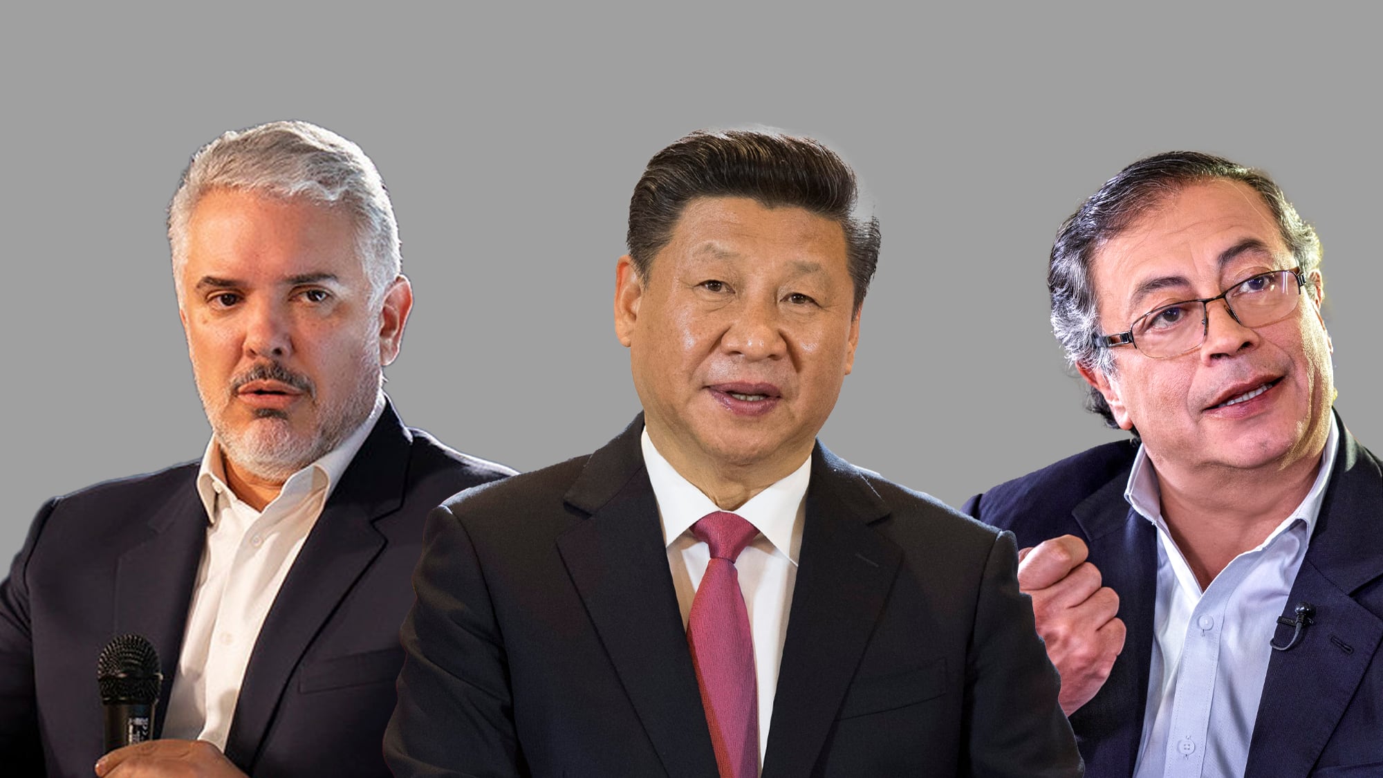 Iván Duque, Xi Jinping y Gustavo Petro