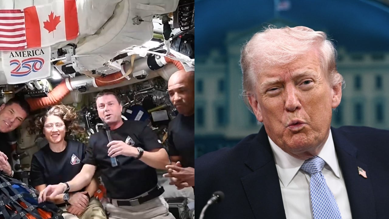 El presidente Donald Trump habló con los astronautas, felicitándolos y señalando que pronto el destino será Marte.