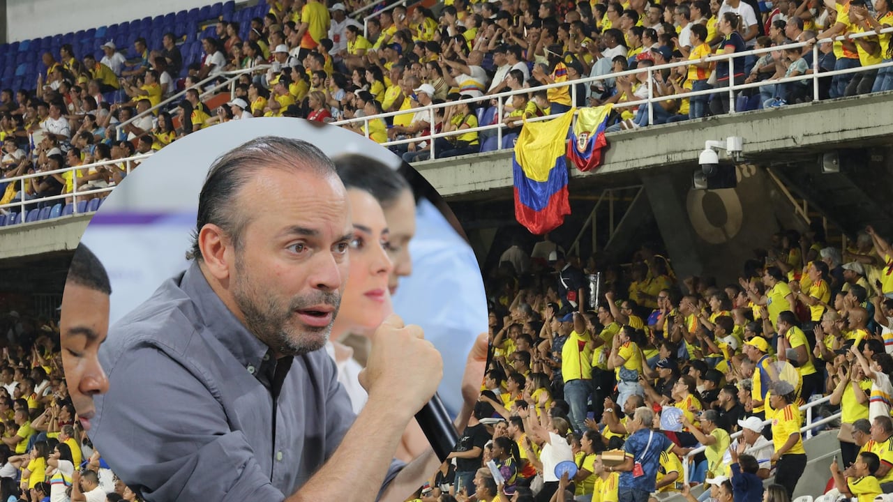 Alcalde de Cali, Alejandro Eder, da la bienvenida al "partido por la esperanza" por las víctimas del terremoto del 10 de agosto en el país
