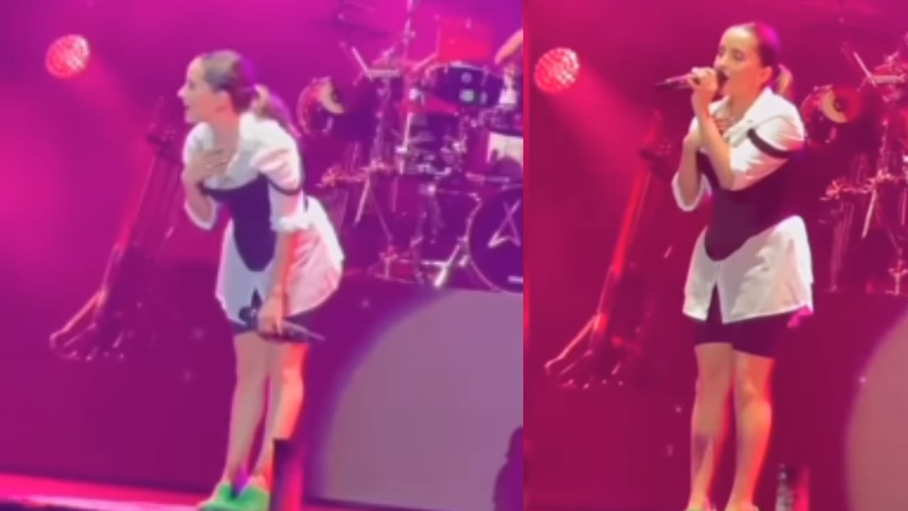 Evaluna acompañó a Camilo en su show en Madrid, España.