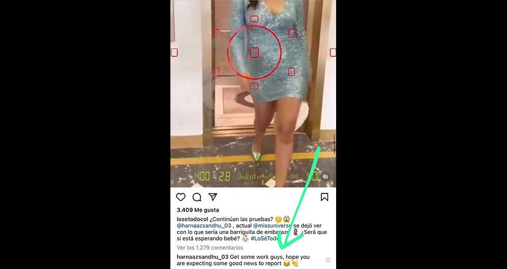 Respuesta de Miss Universo a video de su físico - Captura de pantalla Instagram