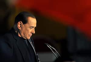 El exprimer ministro Silvio Berlusconi murió a los 86 años, confirmó su portavoz a la AFP el 12 de junio de 2023. El multimillonario magnate de los medios ingresó en un hospital de Milán el 9 de junio para lo que según sus asistentes eran pruebas planificadas previamente relacionadas con su leucemia.(Photo by Tiziana FABI / AFP)