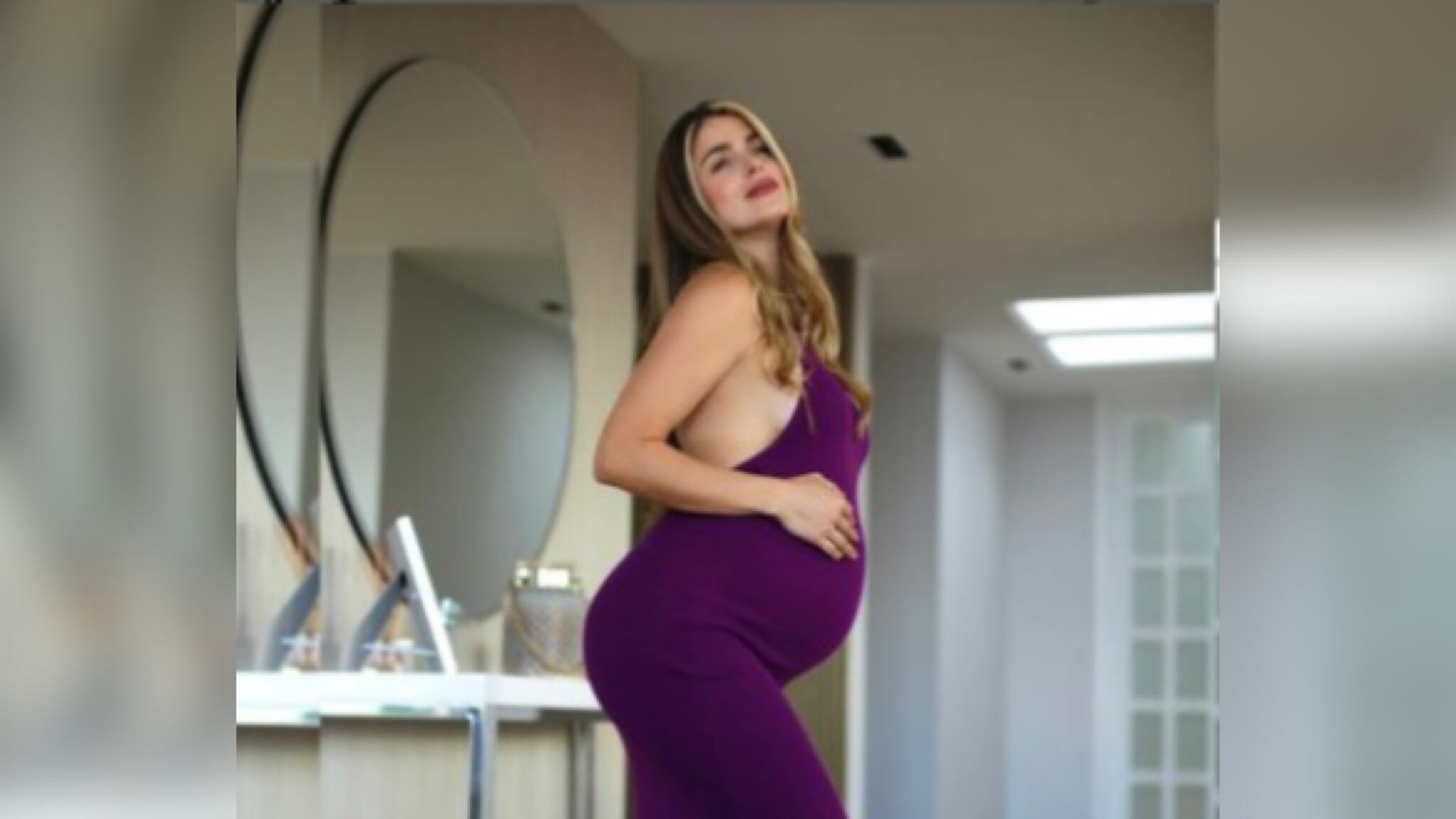 Cristina Hurtado durante su embarazo