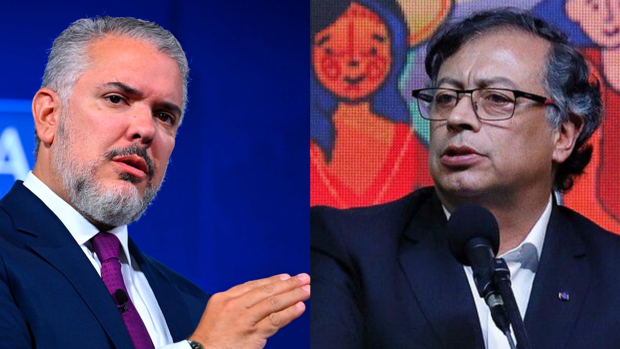 El expresidente Iván Duque y el presidente Gustavo Petro.