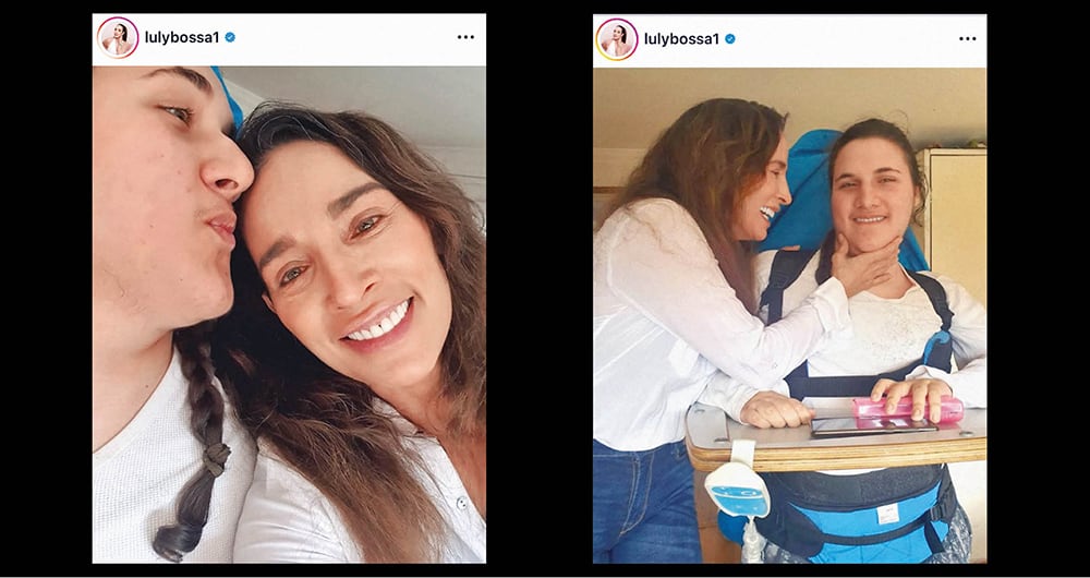 Luly Bossa y su hijo Ángelo.