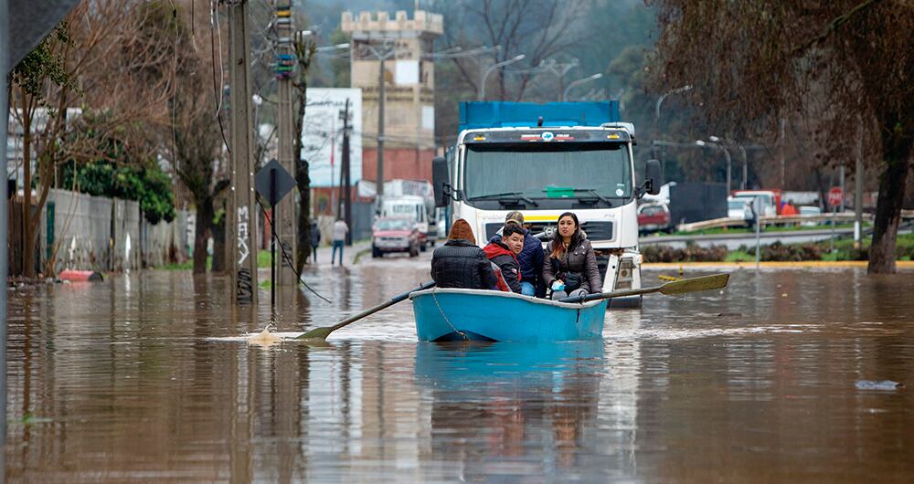 Lluvias intensas en Chile. 