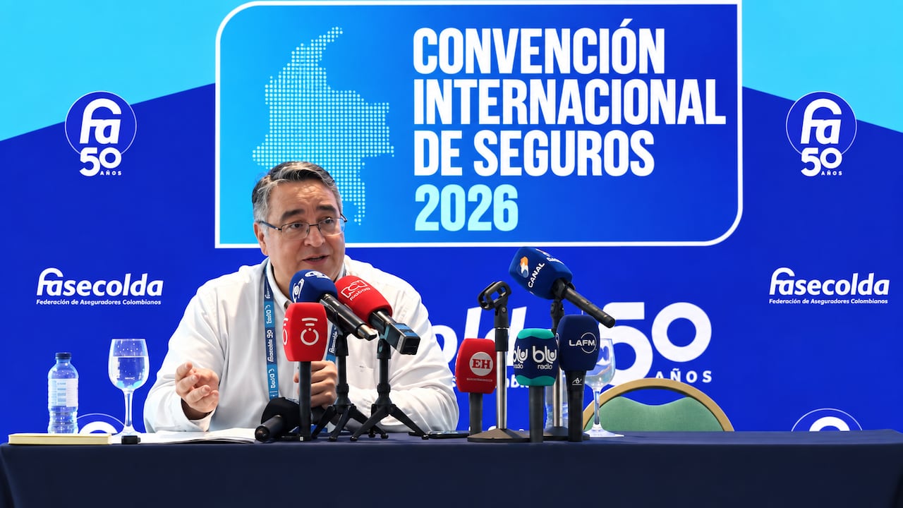 Gustavo Morales, presidente ejecutivo de Fasecolda, durante la Convención Internacional de Seguros 2026 que se realiza en Cartagena.