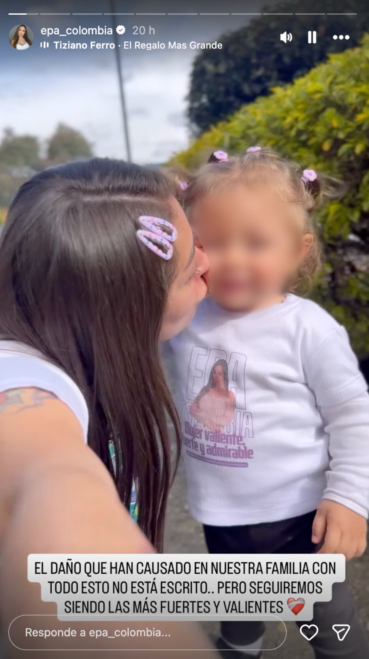 Mensaje de la prometida de Epa Colombia.