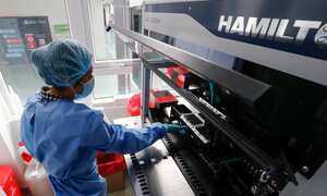 robot de marca Hamilton que procesa mil muestras diarias de COVID-19
Laboratorio de Microbiología de la Universidad del Rosario que actualmente está procesando pruebas diagnósticas de COVID 19 en el país
Bogota agosto 5 del 2020
Foto Guillermo Torres Reina / Semana