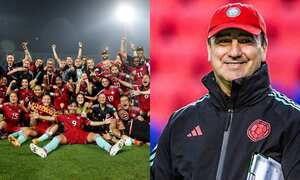 Selección Colombia femenina sub-17y Néstor Lorenzo.