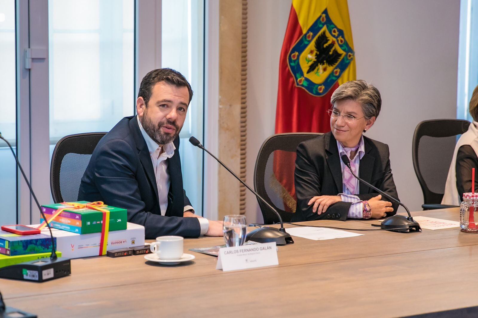 Carlos Fernando Galán y Claudia López.