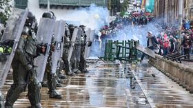 Paro Nacional Plaza de Bolívar disturbios