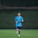 Lionel Messi durante el entrenamiento en la Universidad de Qatar