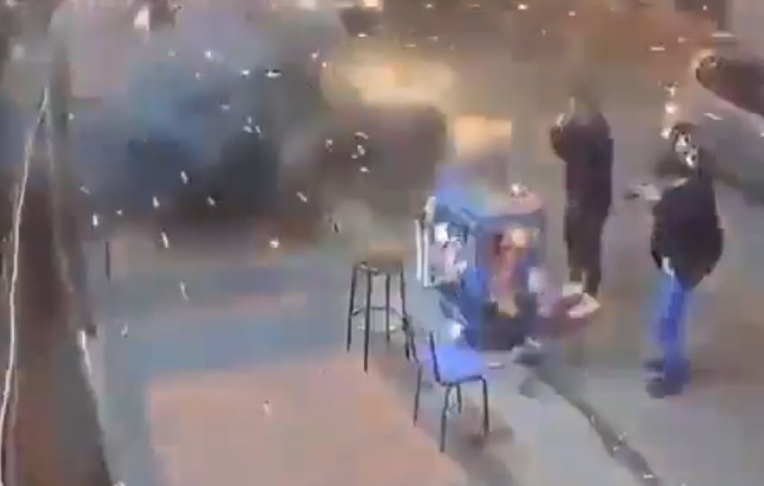 Momento exacto de la explosión en el barrio Santa Fe.