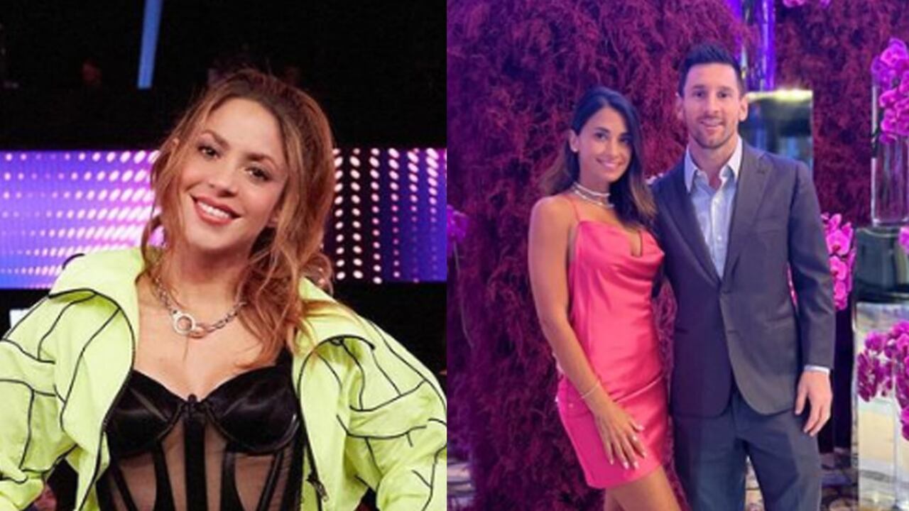 La colombiana es una vieja conocida de los Messi Roccuzzo. Fotos de Instagram @shakira - @antonelaroccuzzo