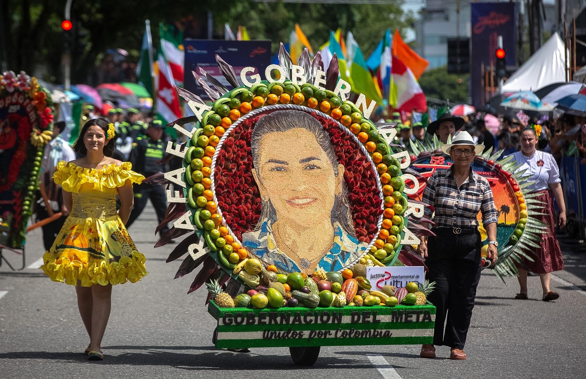La gobernadora del Meta, Rafaela Cortés Zambrano, abrió el recorrido del Joropódromo.